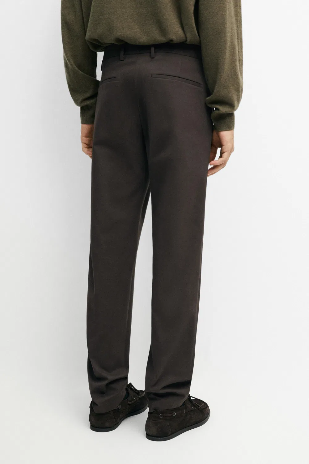 Брюки Massimo Dutti, узкие, коричневые — фото 3
