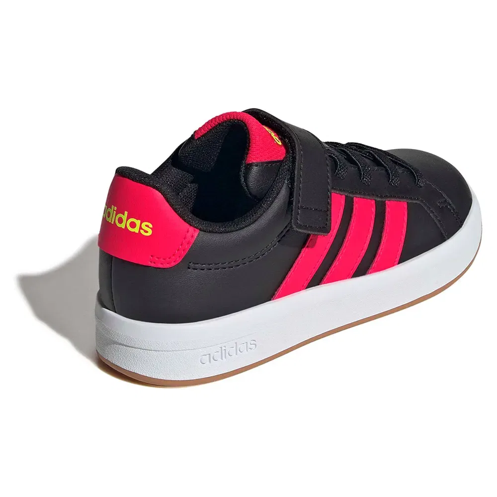 Детские кроссовки для девочек с эластичными шнурками Grand Court 3.0 Adidas, Black — фото 4