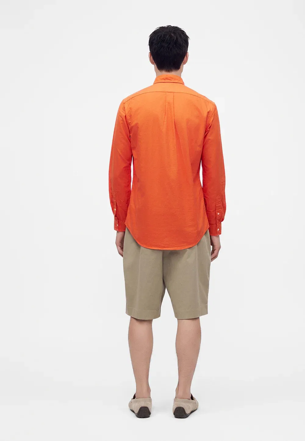 Рубашка-Оксфорд, сшитая на заказ, окрашенная в готовом виде Polo Ralph Lauren, Orange — фото 3