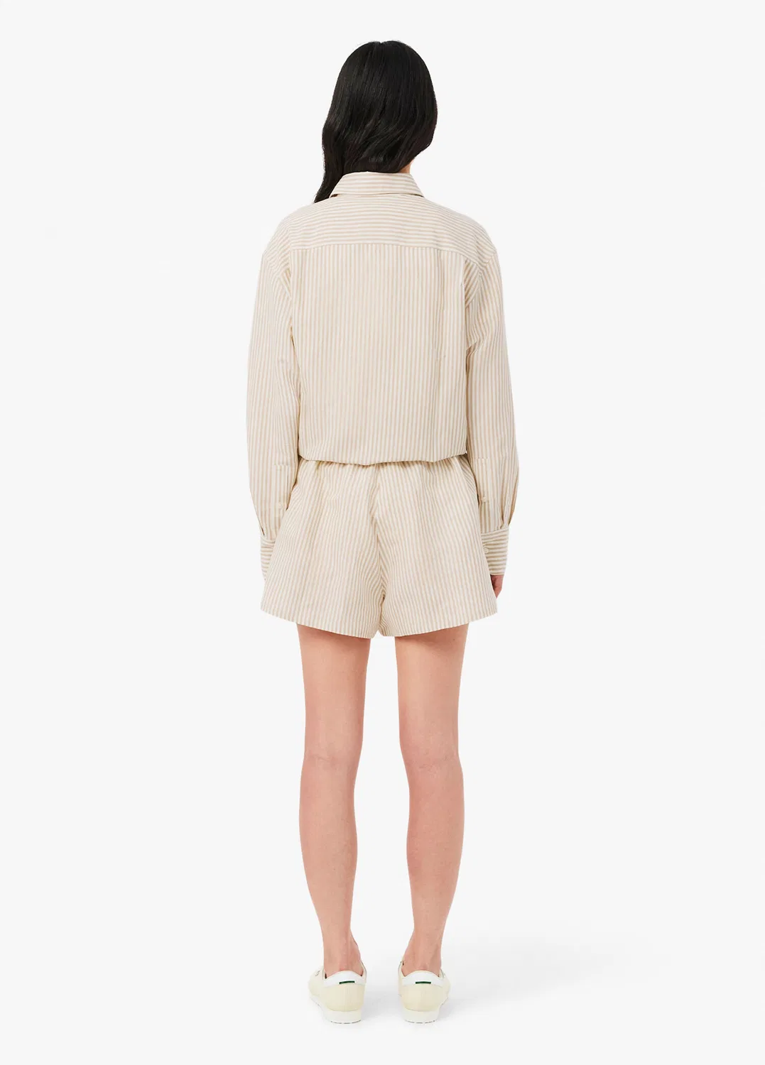 Шорты Lacoste Oversize Fit, кремовые — фото 3
