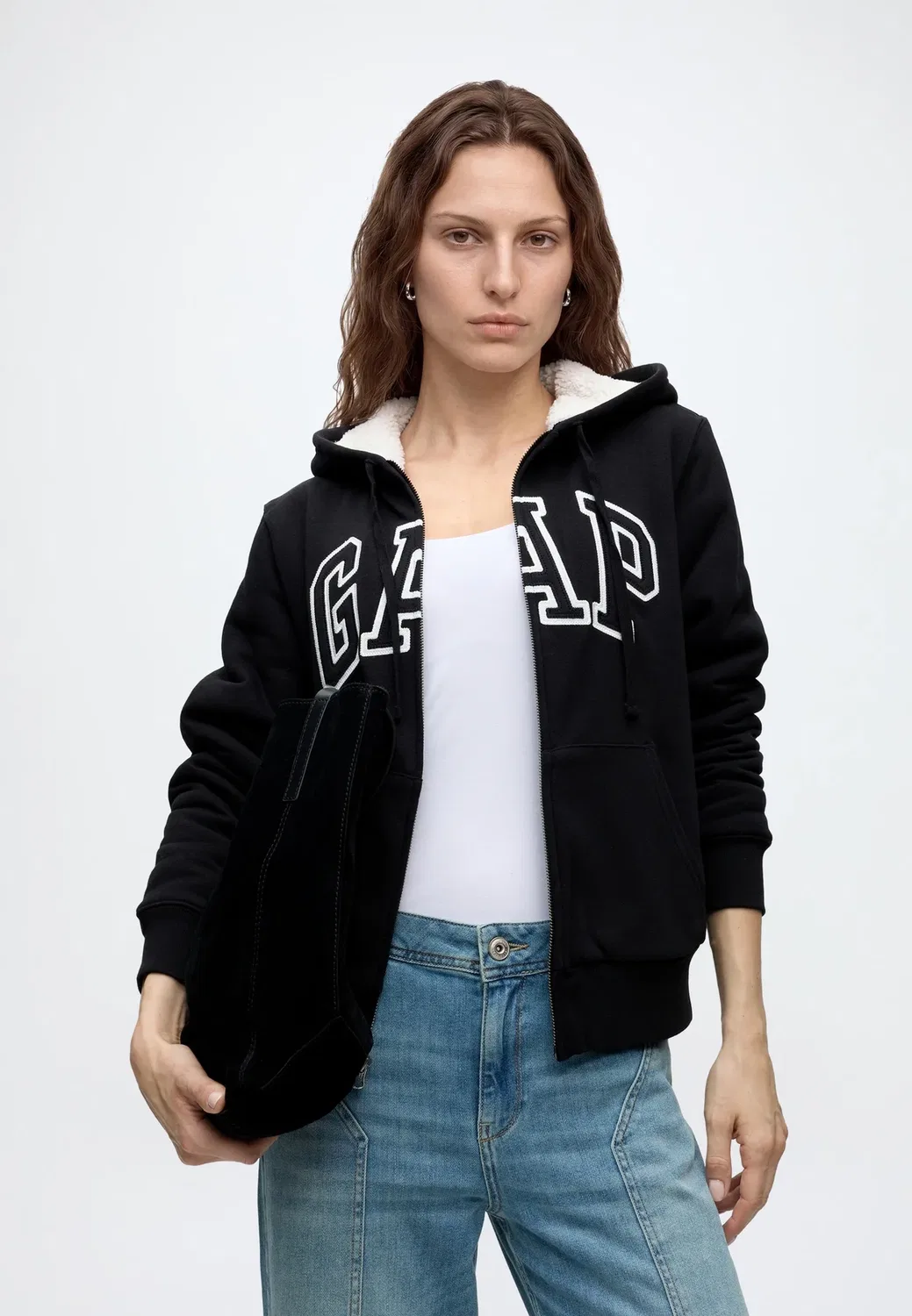 Франшиза - толстовка на молнии Gap, True Black — фото 4
