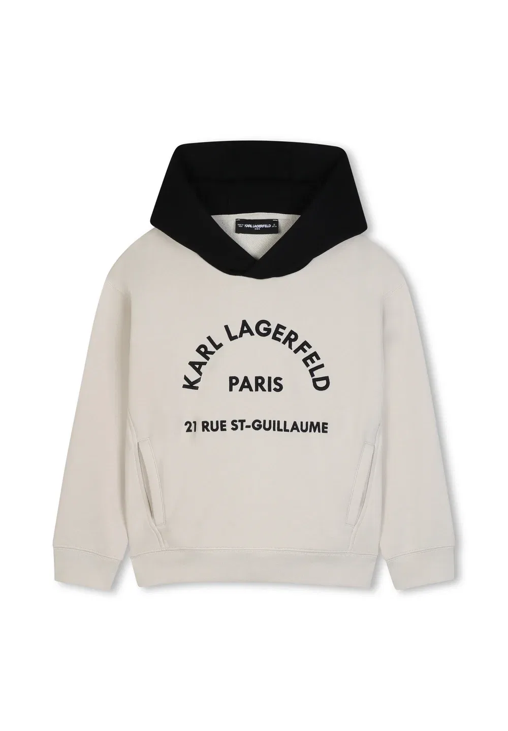 Толстовка Sweat a capuche унисекс - худи Karl Lagerfeld Kids, Cream — фото 2