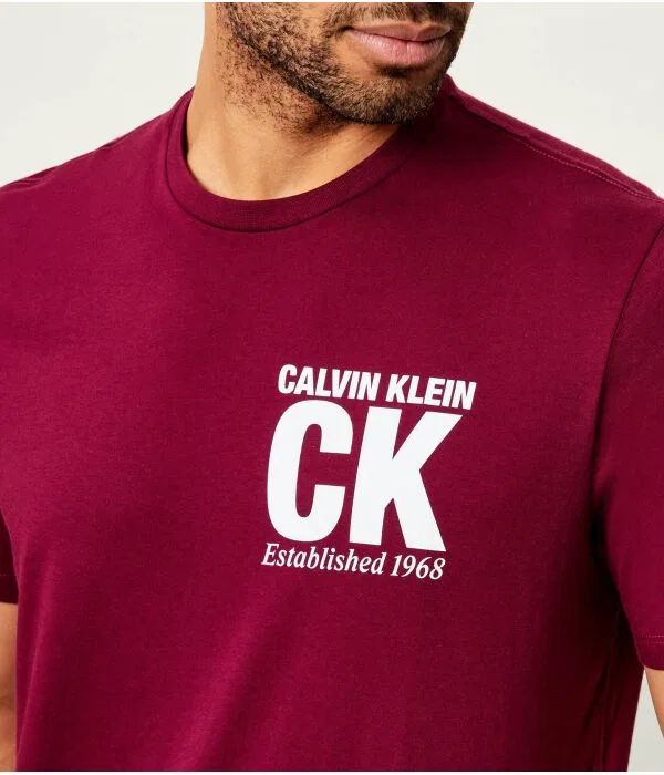 Мужская футболка с принтом Corner Graphic Calvin Klein, Bordeaux — фото 4