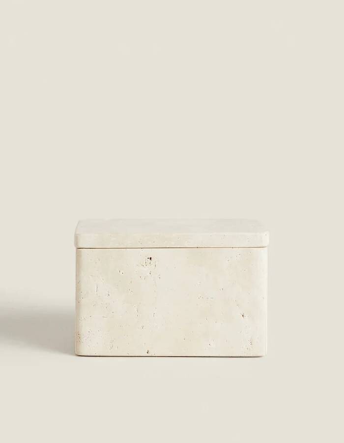 

Свеча Zara Home Beige Marble Candle, белый