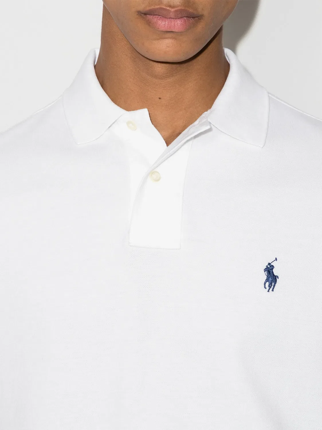 Polo Ralph Lauren Поло с вышитым логотипом, белое — фото 4