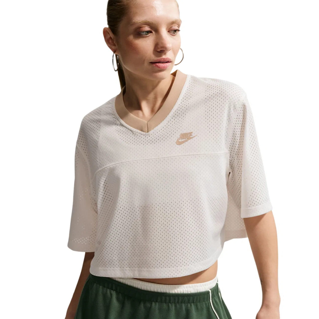 Женская джерси Heritage Festival Crop Mesh Jersey Nike, цвет Linen/Sail