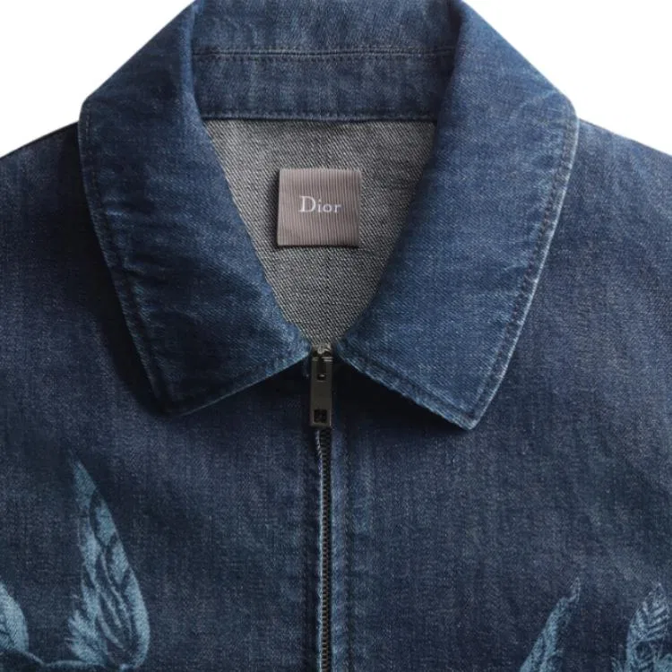 Мужская джинсовая куртка с лацканами X Colibri DIOR, Color Blue — фото 4