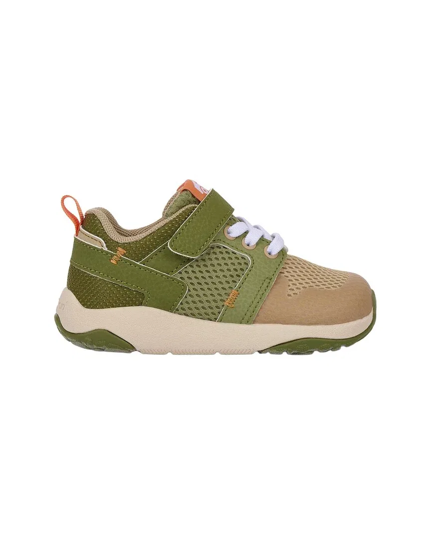 Детские кроссовки для девочек с сетчатым верхом Viento Athletic Shoe See Kai Run, Olive Green — фото 2
