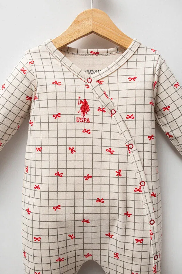 Детский комбинезон для девочек с длинным рукавом U.S. Polo Assn., White — фото 2