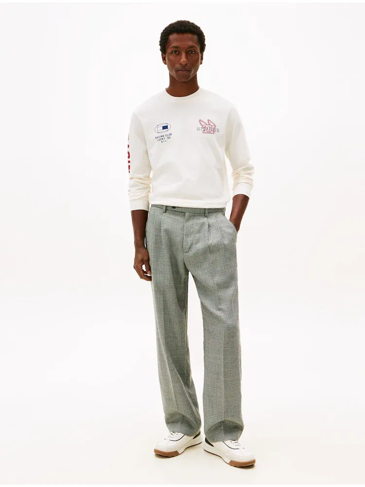 Футболка с длинным рукавом современная эстетика TOMMY HILFIGER, Ivory — фото 2