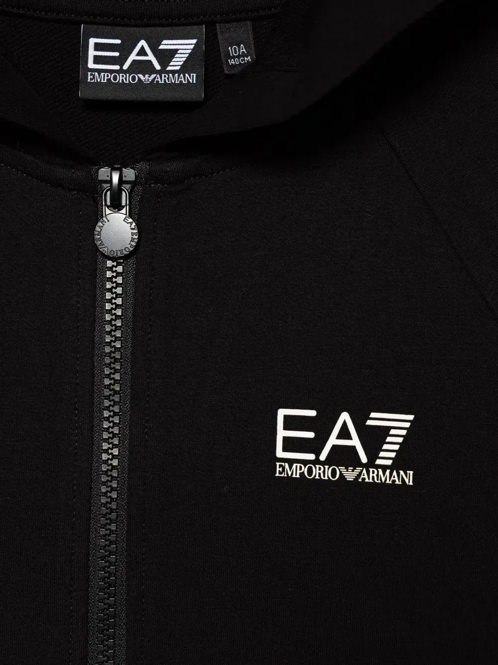Толстовка на молнии с логотипом Ea7 Emporio Armani, черный — фото 3