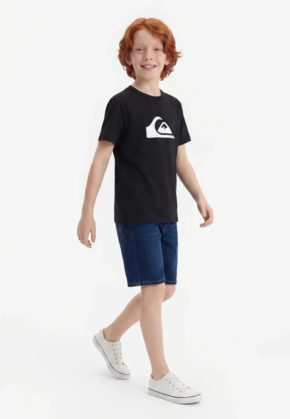 Логотип - футболка с принтом Quiksilver, Black
