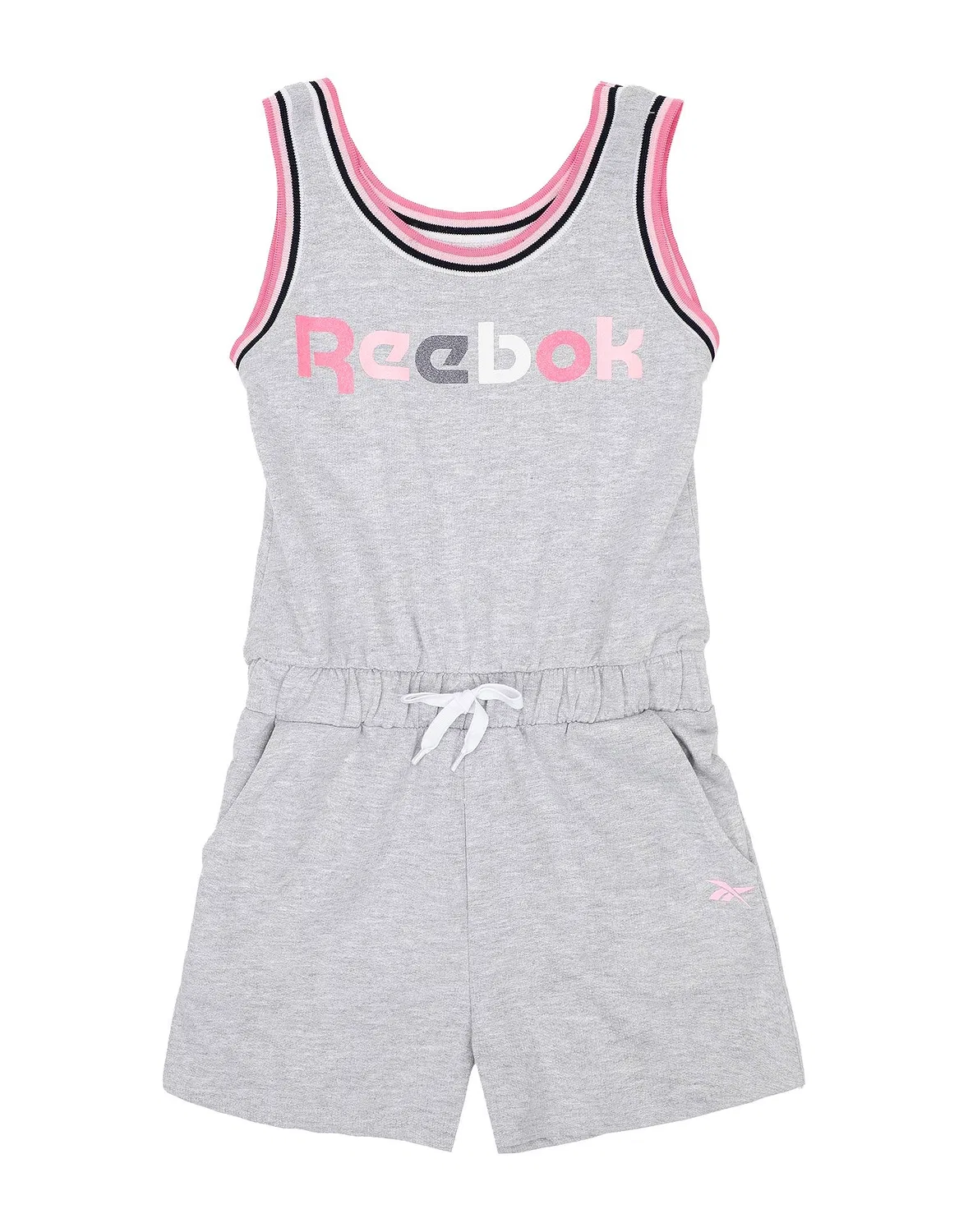 Детский комбинезон для девочек с принтом Reebok, светло-серый