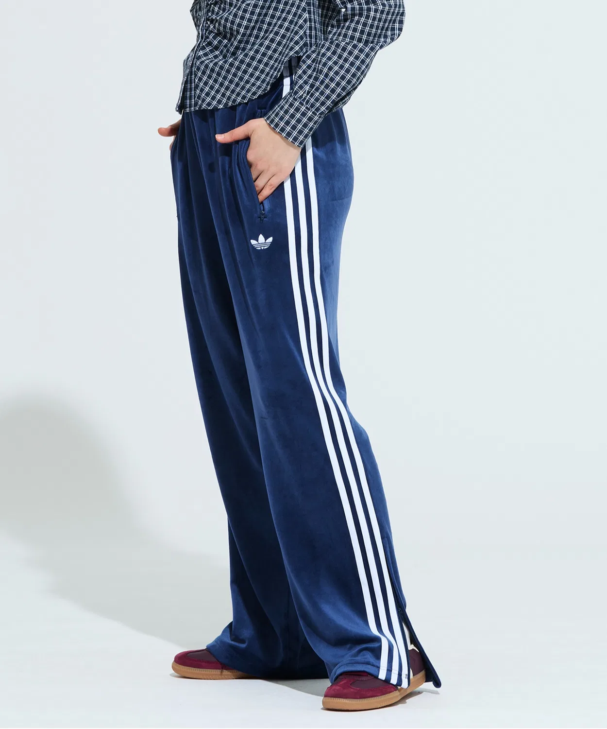 Мужские спортивные брюки из велюра Firebird Track Pants Adidas Originals, Blue