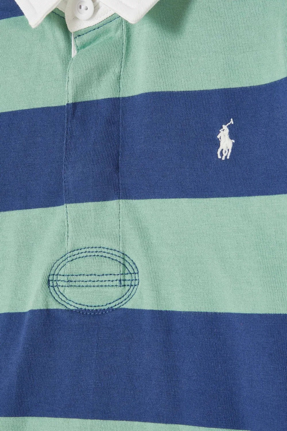 Поло в полоску из хлопка Polo Ralph Lauren, зеленый — фото 4