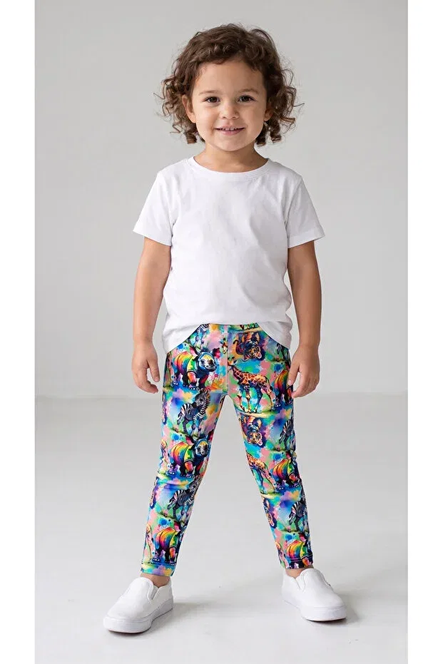 Детские леггинсы для девочек с принтом Fuar Baby, Zebra Patterned