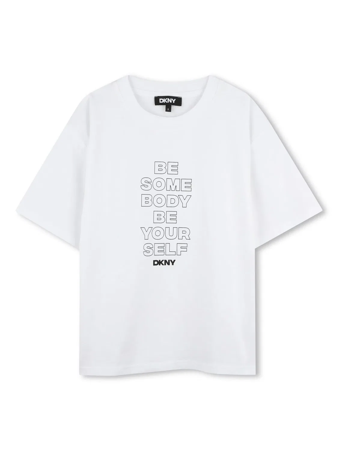 Футболка с лозунгом DKNY, белый