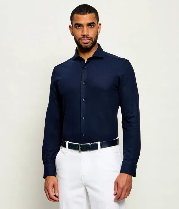 Мужская рубашка slim fit P-Hank-SP-261 BOSS, Blu Marino