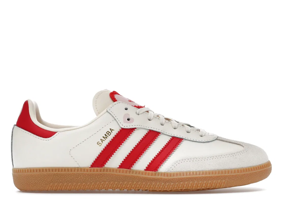 Детские кроссовки Lifestyle с принтом Samba OG Adidas, Cream White/Better Scarlet/Gum