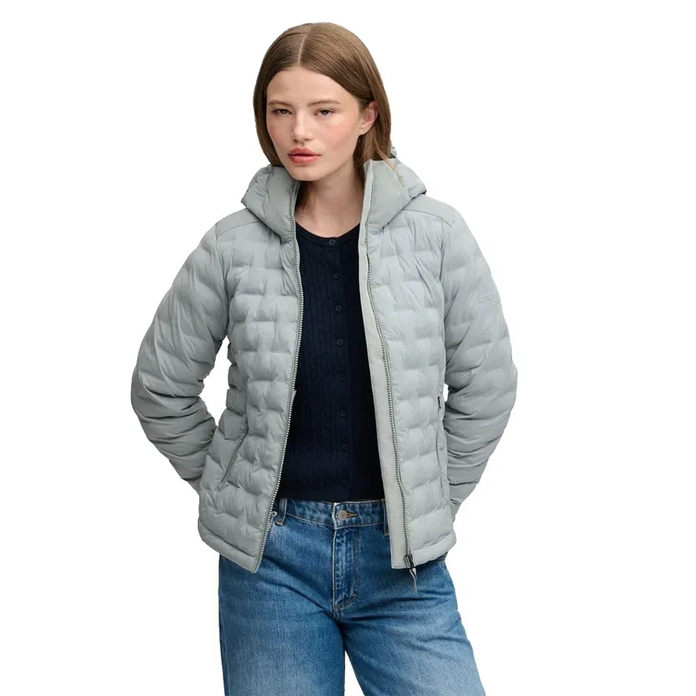 Женская куртка с капюшоном Superdry Heat Weld Padded, Grey