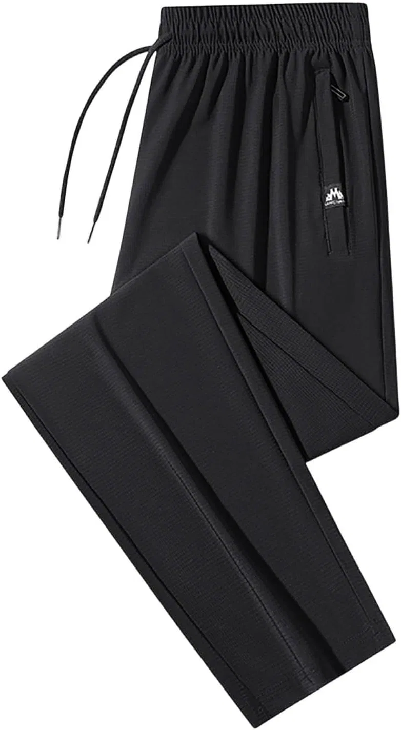 Мужские повседневные брюки с принтом, Athletic Lightweight Casual Pants, чёрный