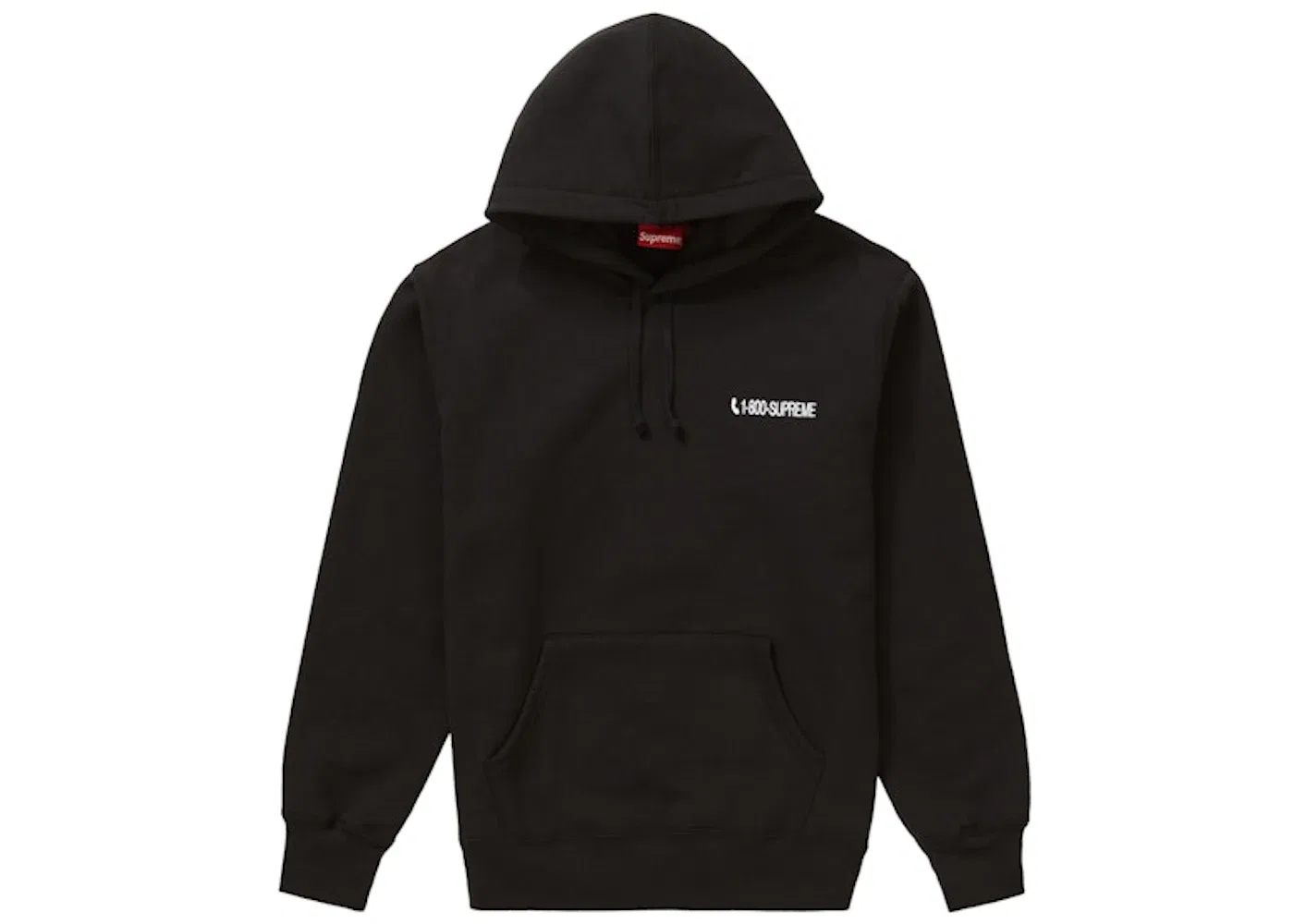 Мужская худи с капюшоном с принтом Hooded Sweatshirt Supreme, Black