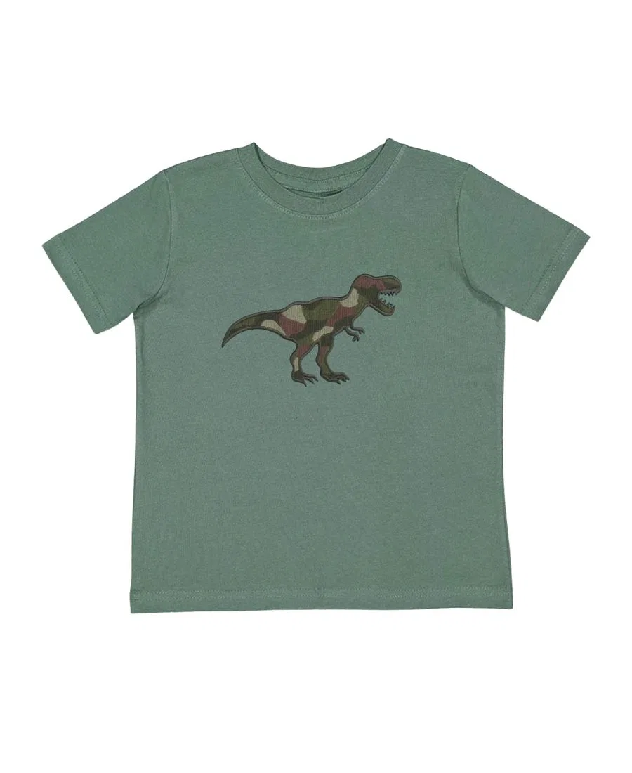 Футболка с коротким рукавом с принтом Camo Dino Patch Sweet Wink, Hunter Green