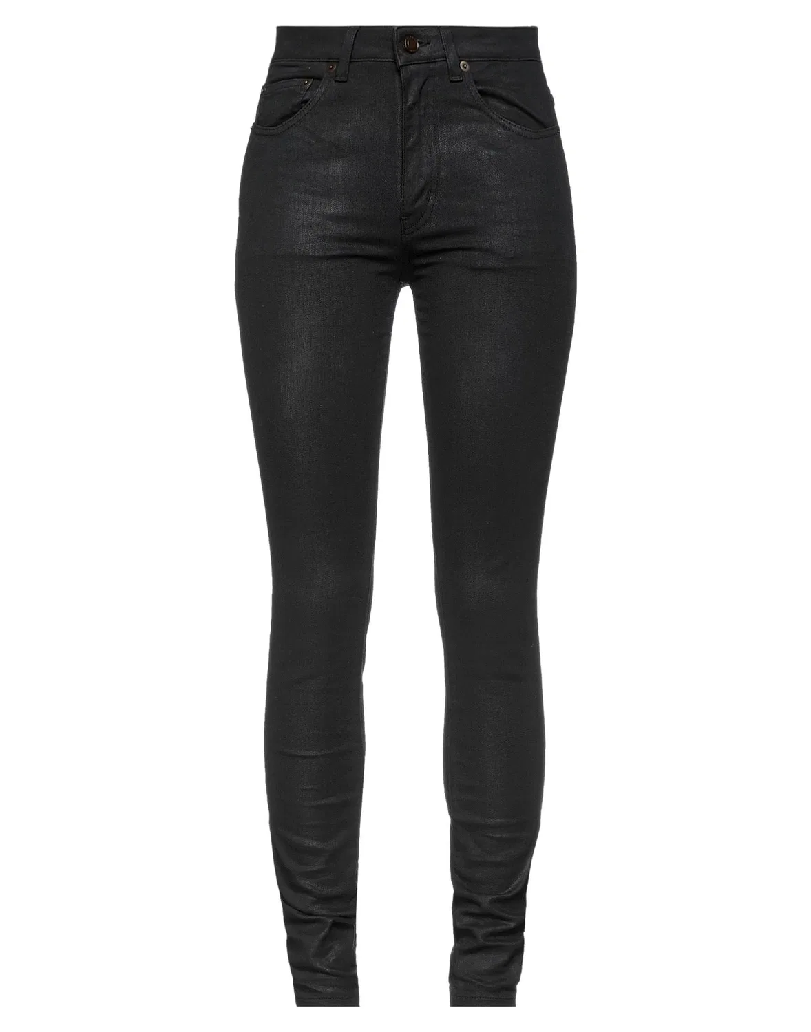 Женские узкие джинсы с покрытием Black Saint Laurent