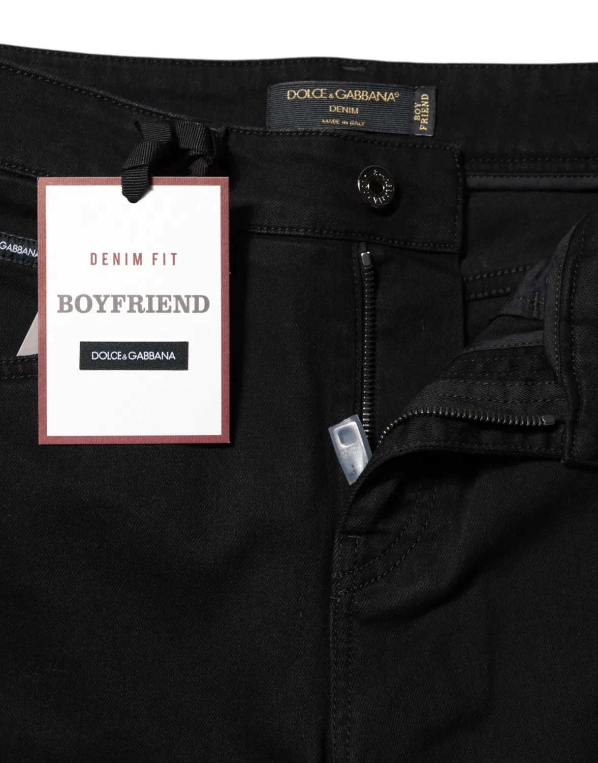 Женские джинсы-бойфренд с застежкой-молнией Boyfriend Jeans Dolce & Gabbana, Black — фото 3