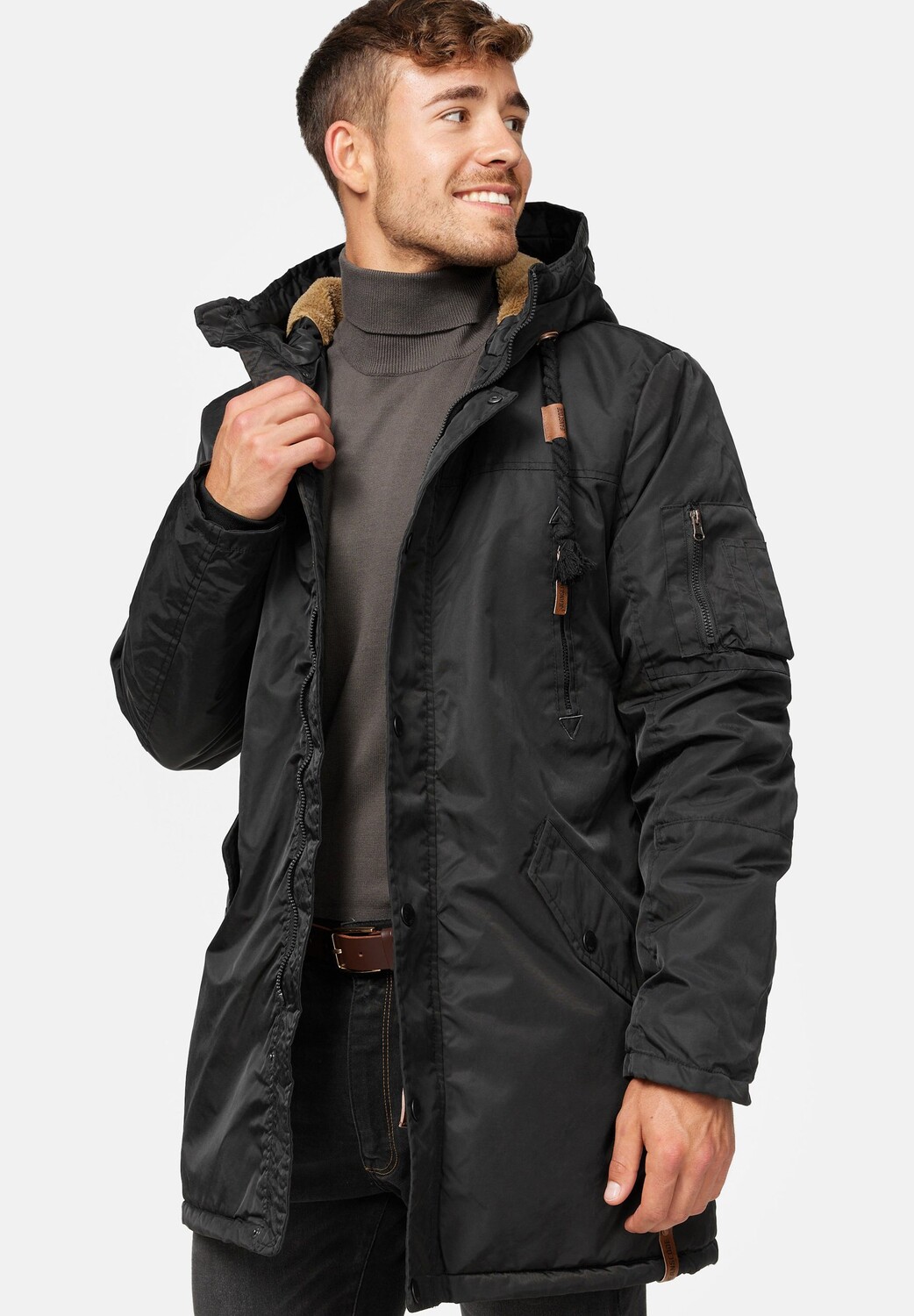 

Пальто зимнее Indicode Jeans, черный