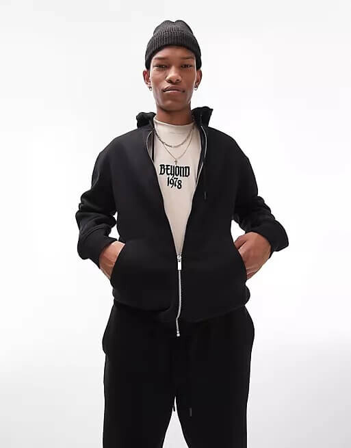 

Толстовка Topman Full Zip, черный