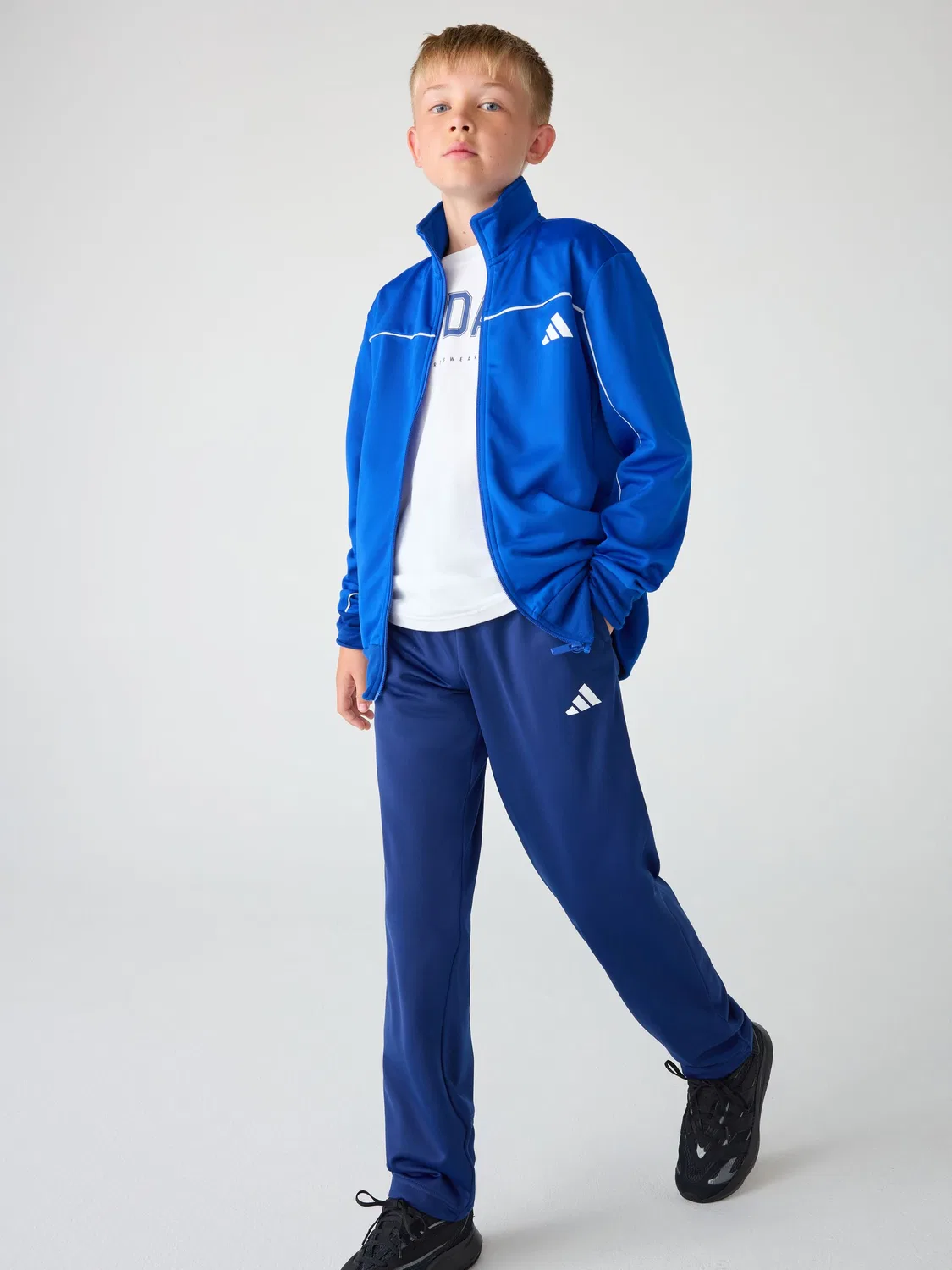 Спортивный костюм, трикотажный adidas, синий