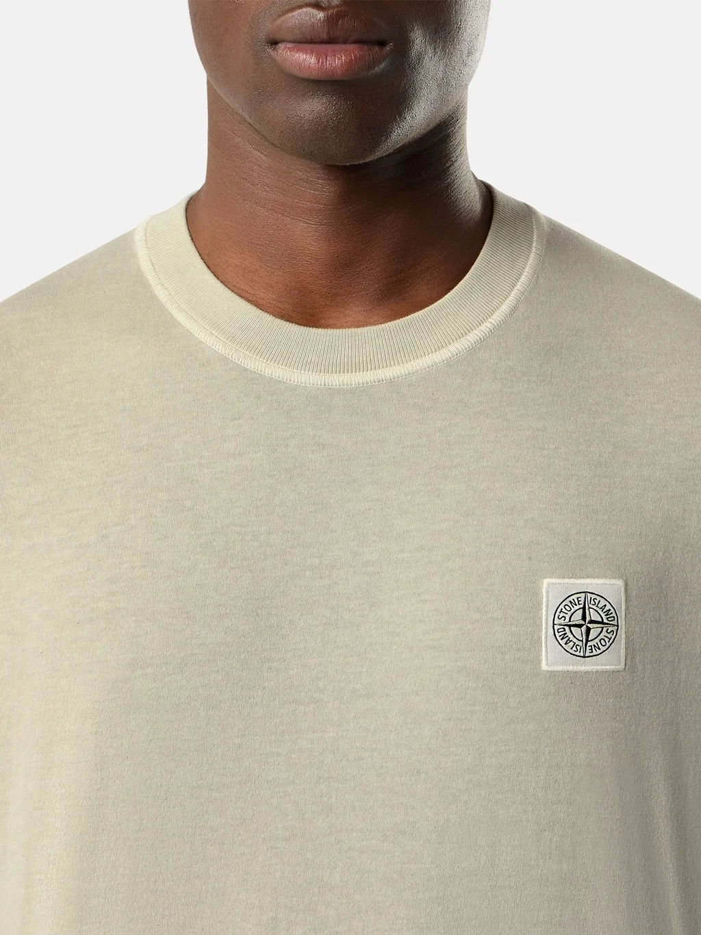 Мужская футболка Stone Island Slim-fit With Compass Patch, песочный — фото 4