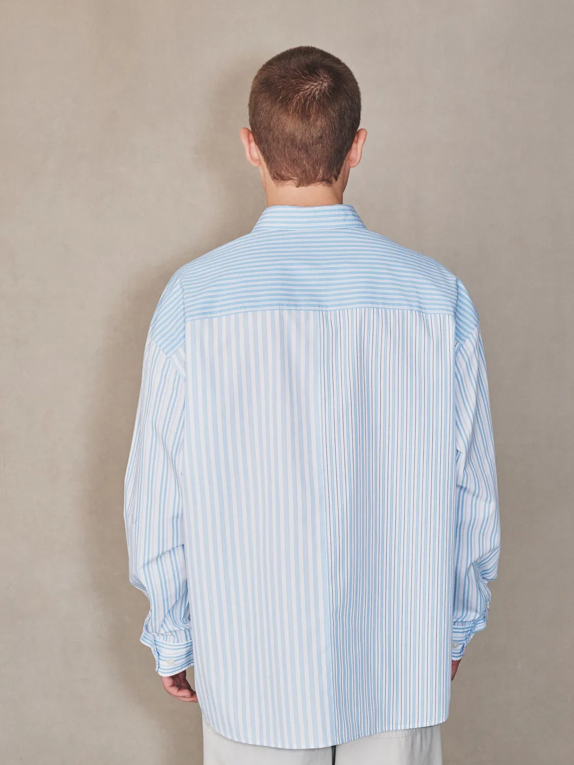 Рубашка с панельным принтом Blue Panel Stripe Shirt Next, синий — фото 3