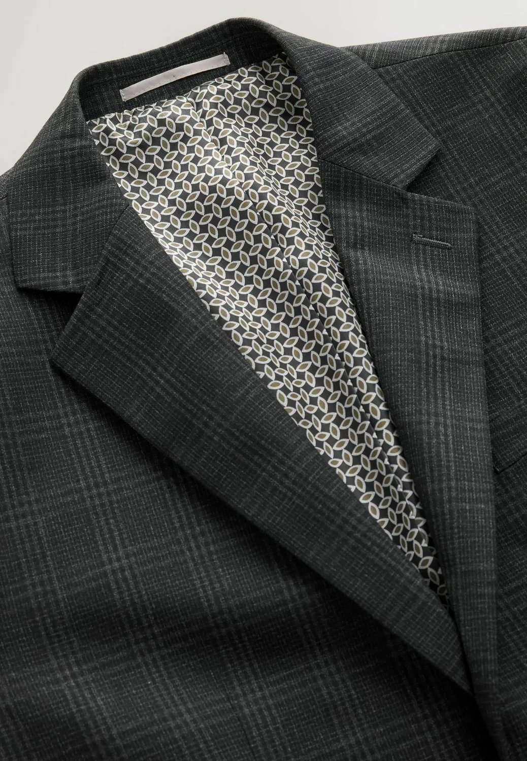 Пиджак приталенного кроя в клетку - блейзер Next, Charcoal Grey — фото 2