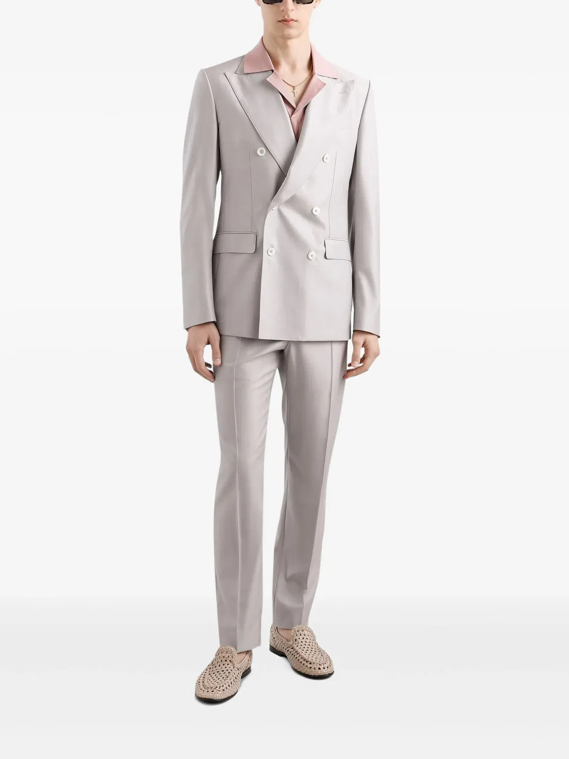 Dolce & Gabbana Розовый Двубортный Костюм — фото 4