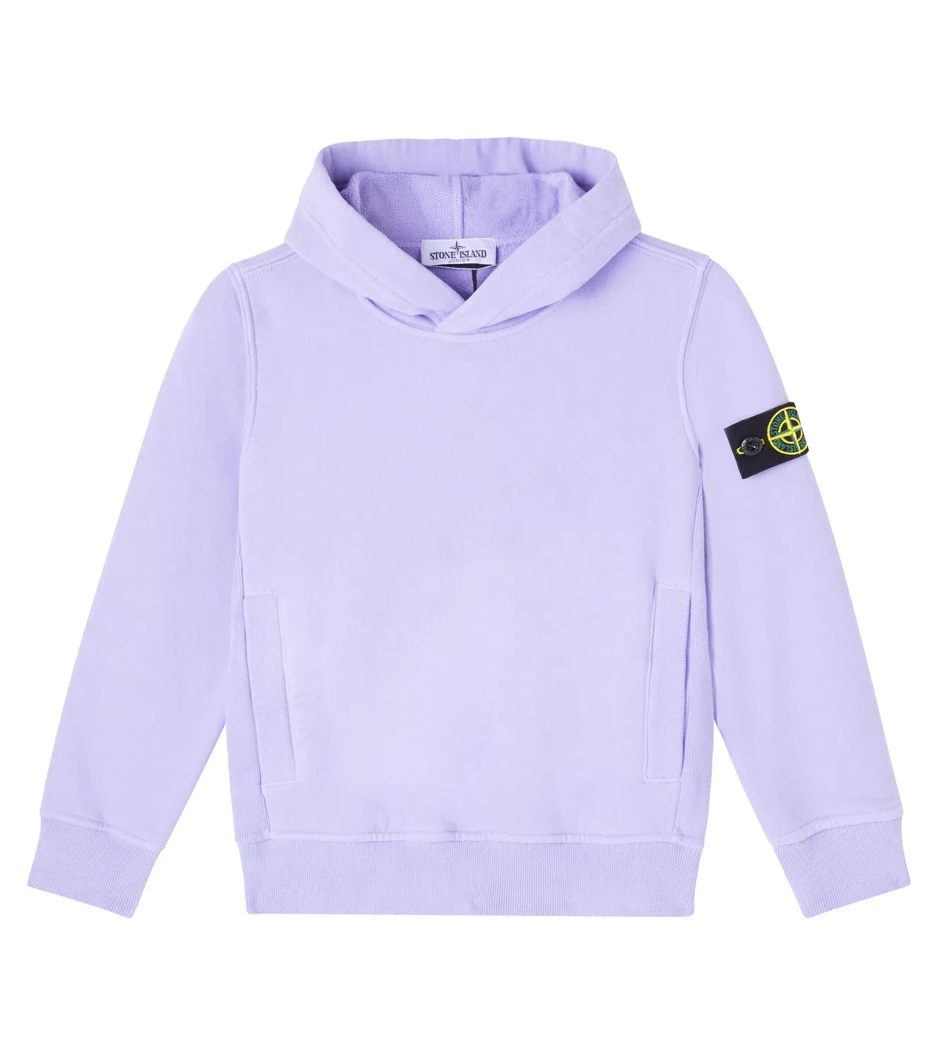 Худи с капюшоном и карманом-кенгуру Stone Island Junior, фиолетовый