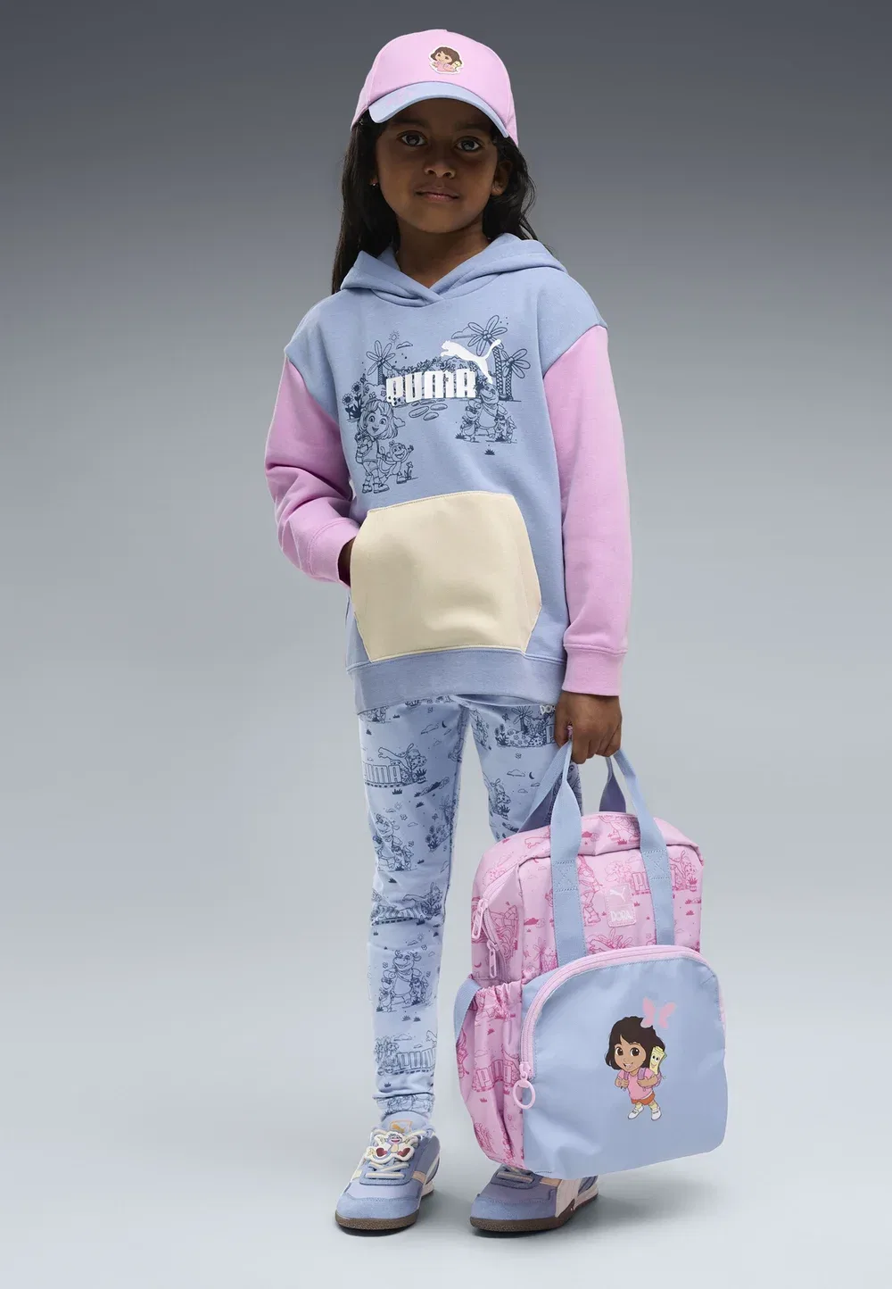 Толстовка с принтом «Дора-исследовательница» в свободном стиле Puma, Chambray Blue — фото 3