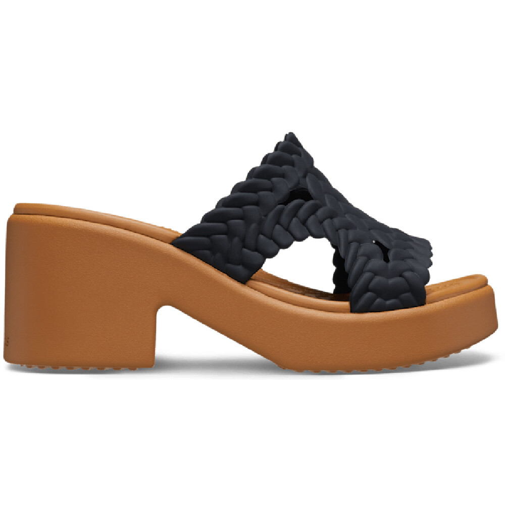 

Босоножки Crocs Brooklyn Woven Heel, коричневый/черный