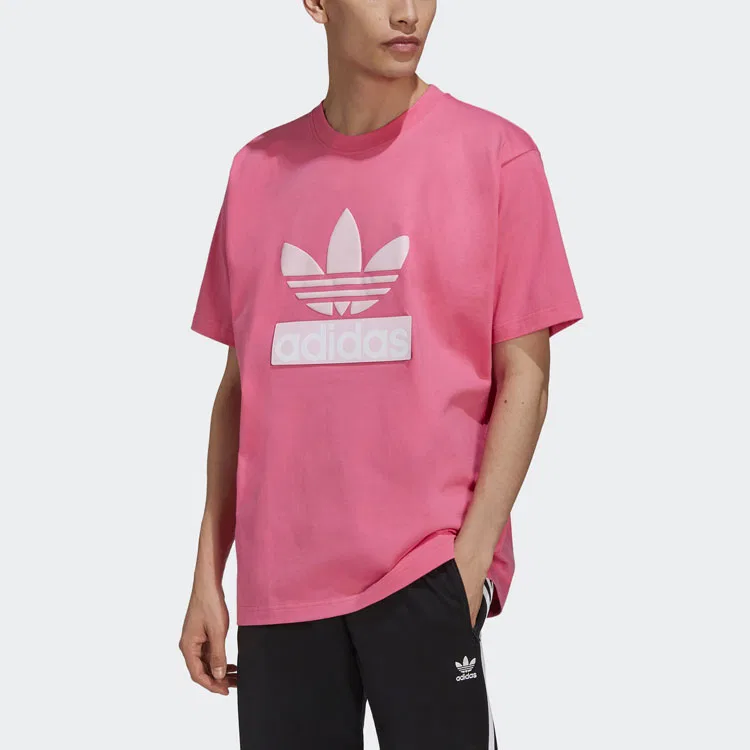 Мужская футболка с коротким рукавом Adidas Originals, Semi Neon Pink — фото 2