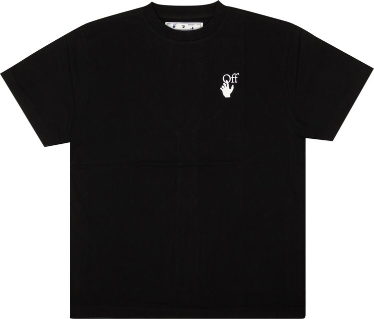 

Футболка Off-White Cut Here Over Tee 'Black/White', черный