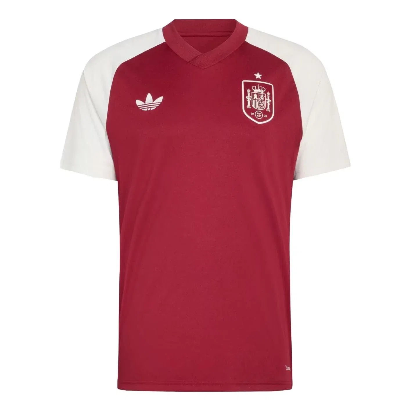 Мужская футболка Adidas Spain 2026 Away Pre Match Jersey, цвет Burgundy