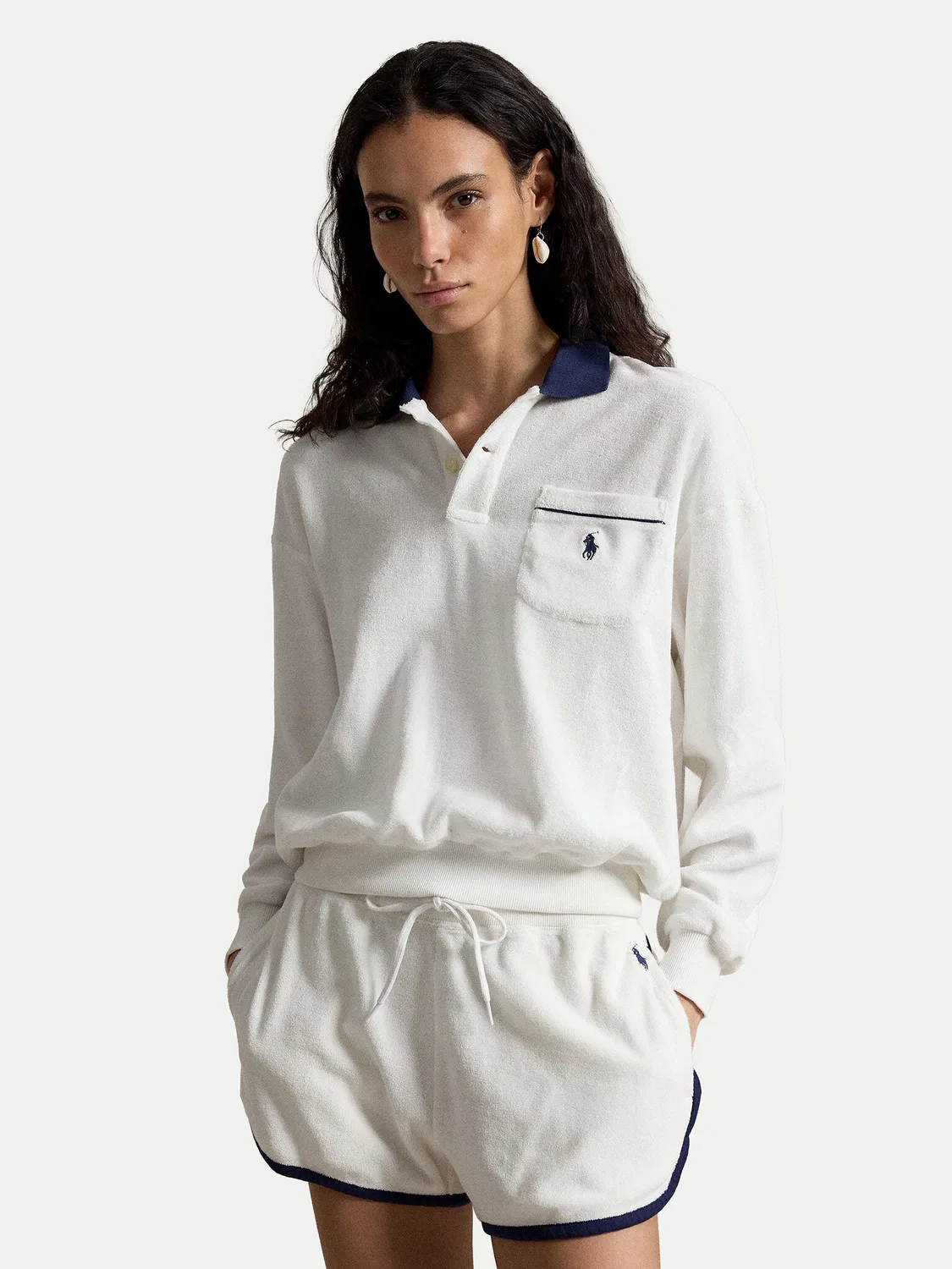 Женский свитшот свободного кроя Polo Ralph Lauren, белый