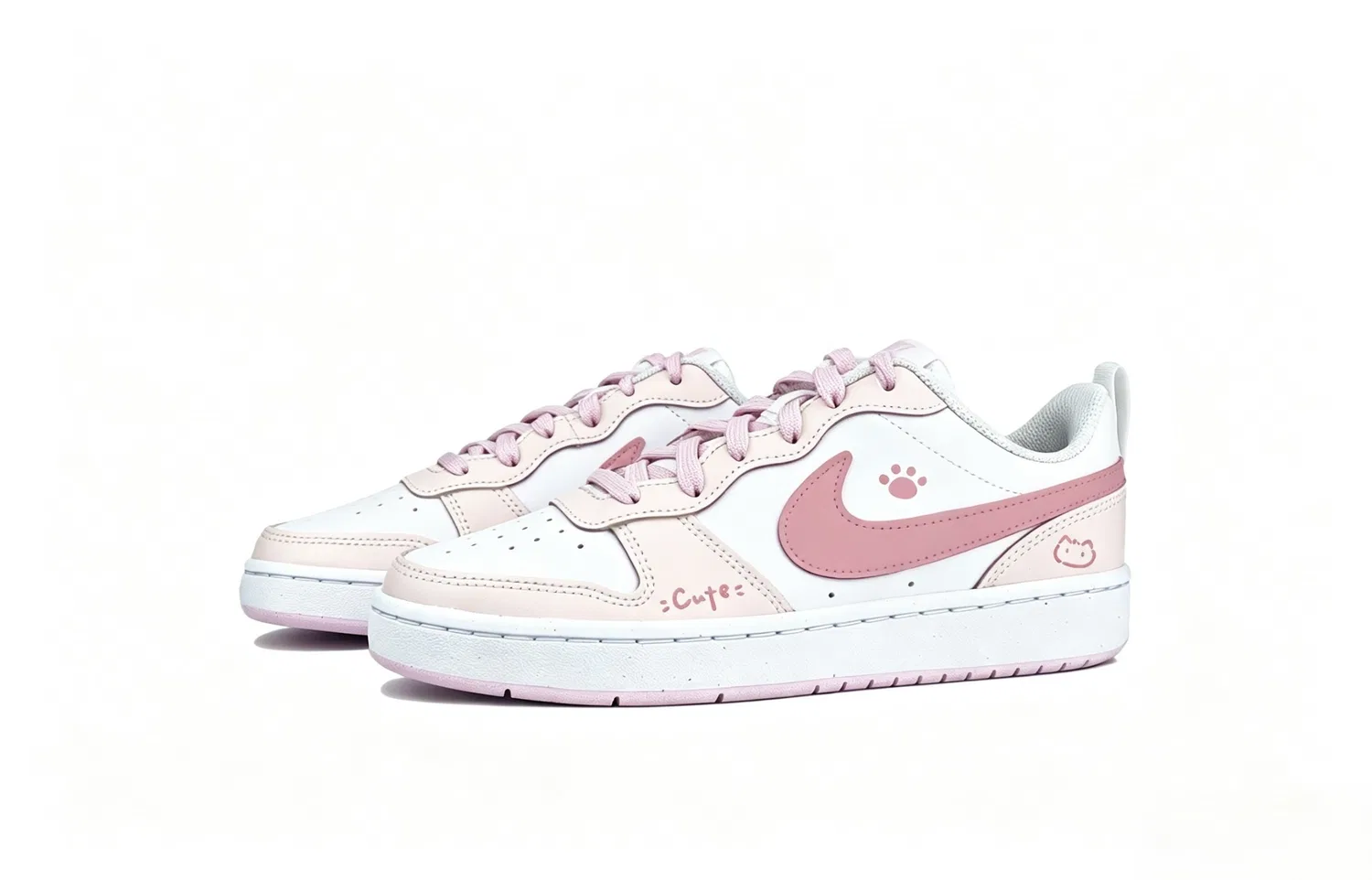 Детские кроссовки для скейтбординга с принтом кошачьих лапок Cute Nike — фото 4