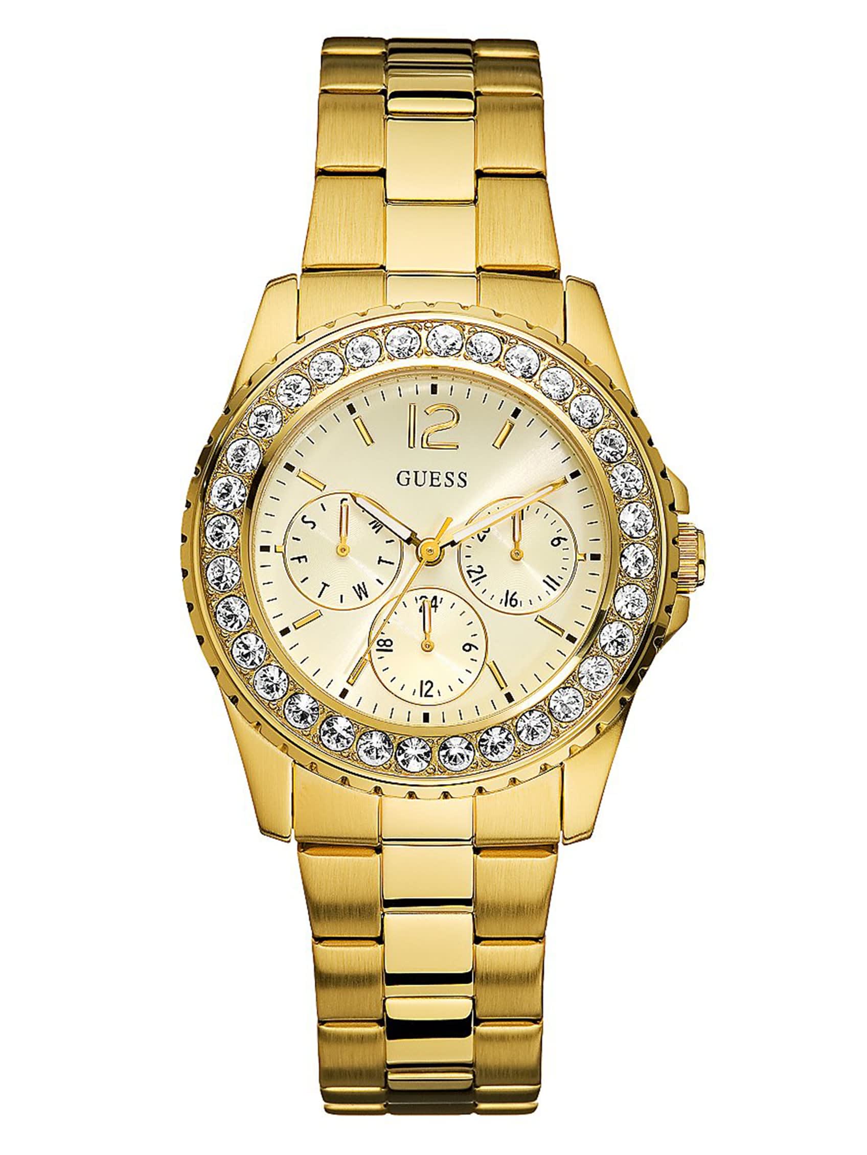 

Многофункциональные часы золотистого цвета Guess Factory, цвет multi