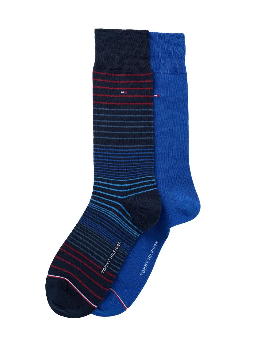 Носки мужские с плоской вязкой, комплект из 2 пар Tommy Hilfiger, Navy/Blue