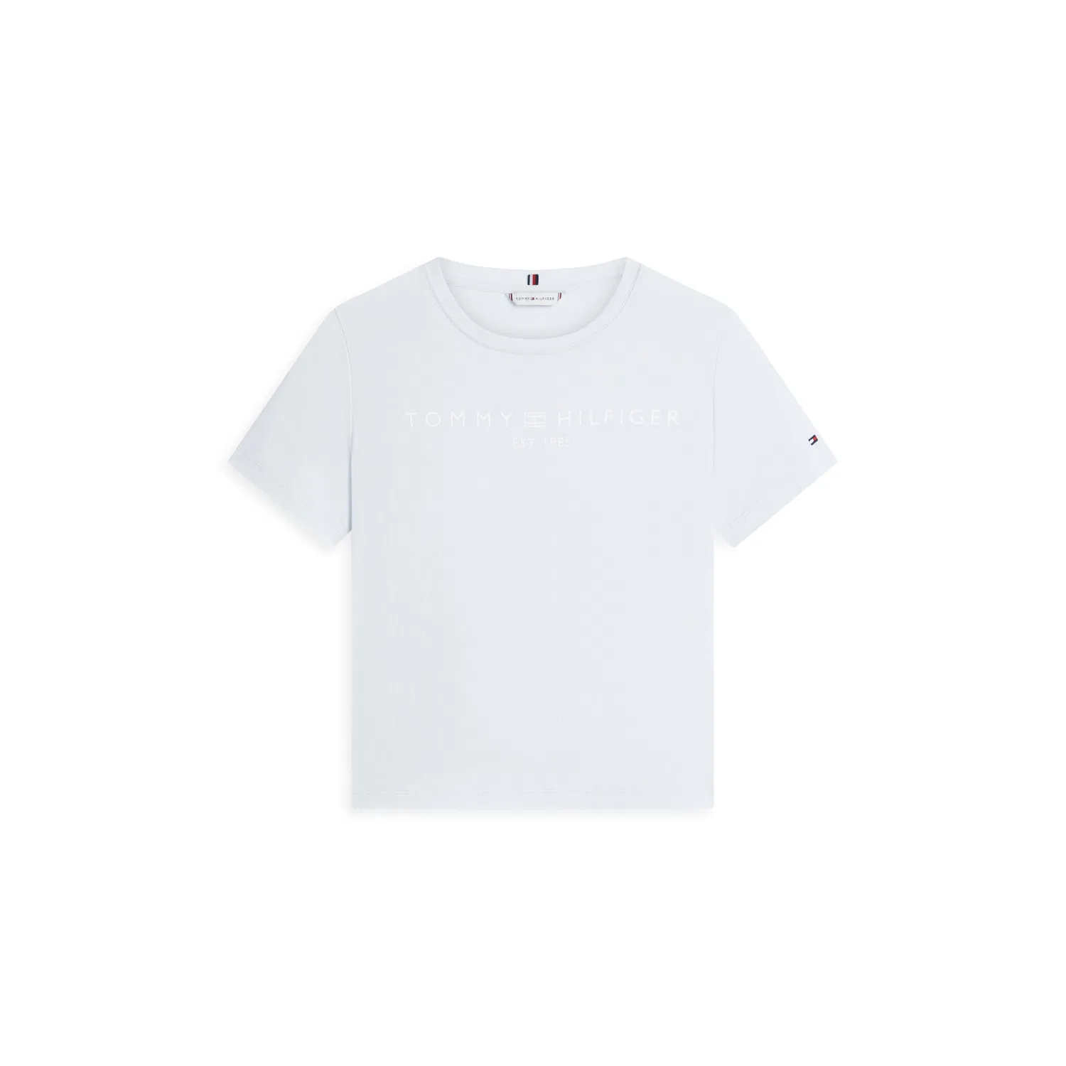 Женская хлопковая футболка с логотипом Tommy Hilfiger, Keepsake Blue — фото 4