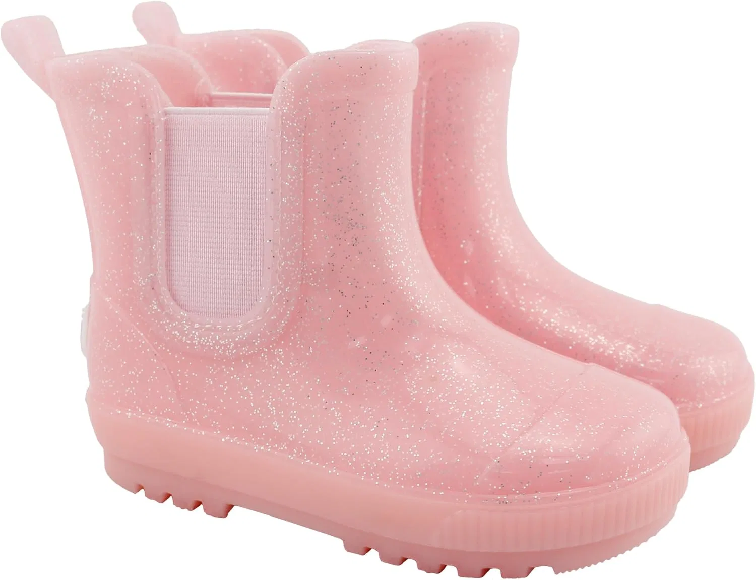 Детские резиновые сапоги Chelsea с принтом BEARPAW, Light Pink Glitter — фото 2