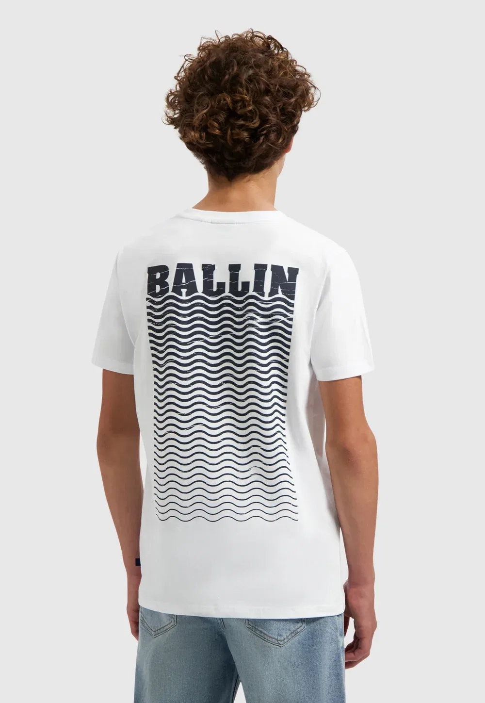 Футболка с круглым вырезом и принтом, прямого кроя Ballin, White — фото 2
