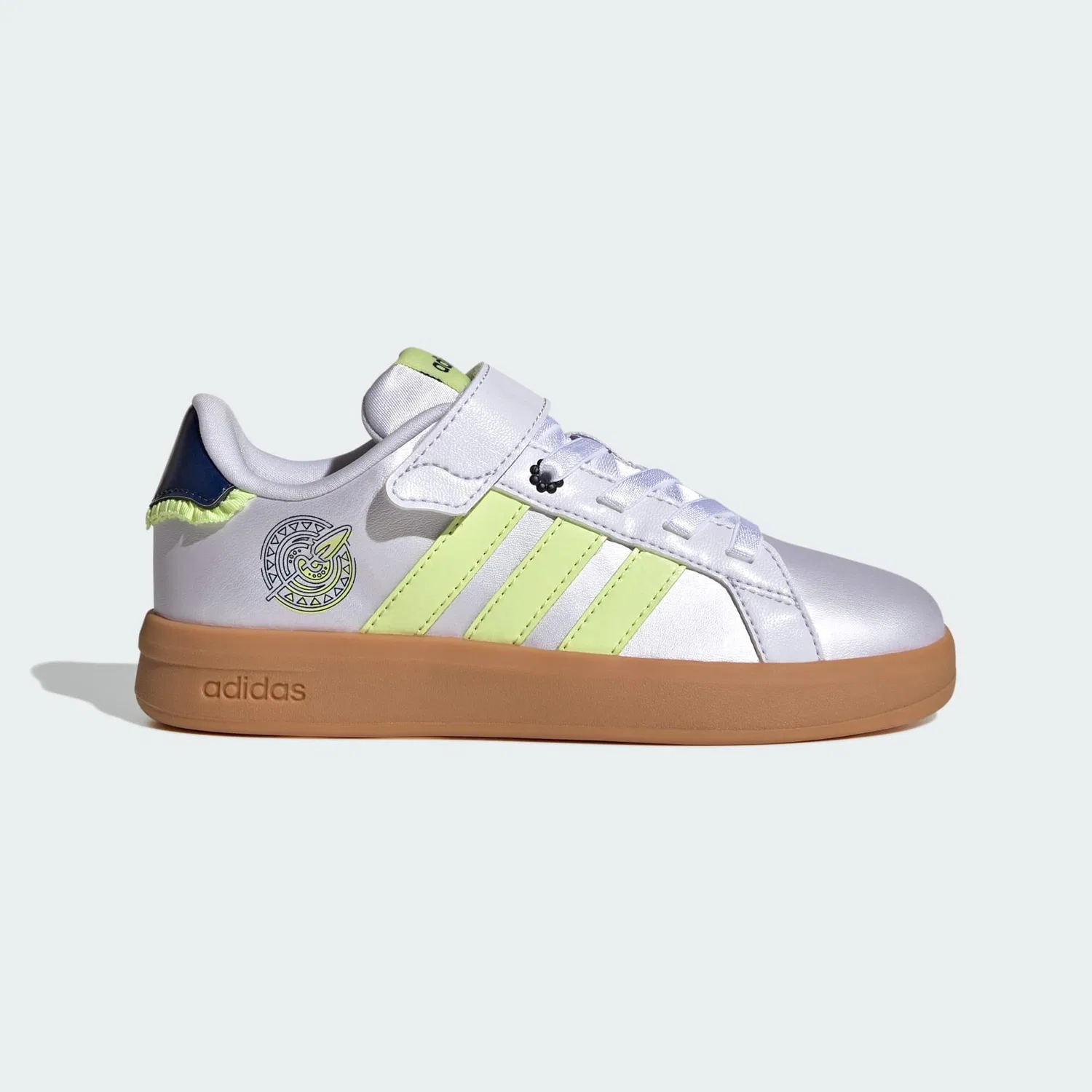 Детские кроссовки с принтом Disney Grand Court 3.0 Adidas, Violett Hellgelb Braun
